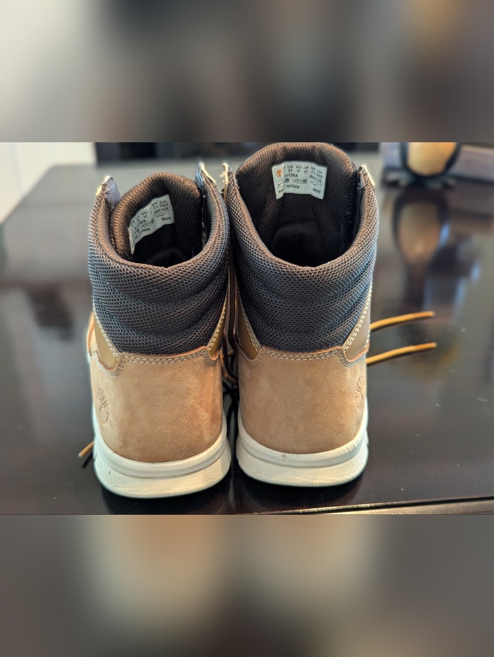 Timberland Hoverlite Brown Tan Leather Boots Men’s Size 9 - Picture 13 of 15